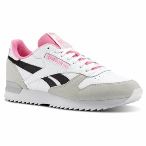 Reebok CL LEATHER RIPPLE CLIP SU Turnschuhe Herren - Weiß/Grau - DE 870-AHG